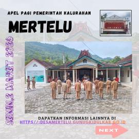 Apel dan koordinasi Pemerintah Kalurahan Mertelu Senin,2 Maret 2026
